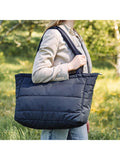 Done by Deer quilted changing tote bag in black (British brand)