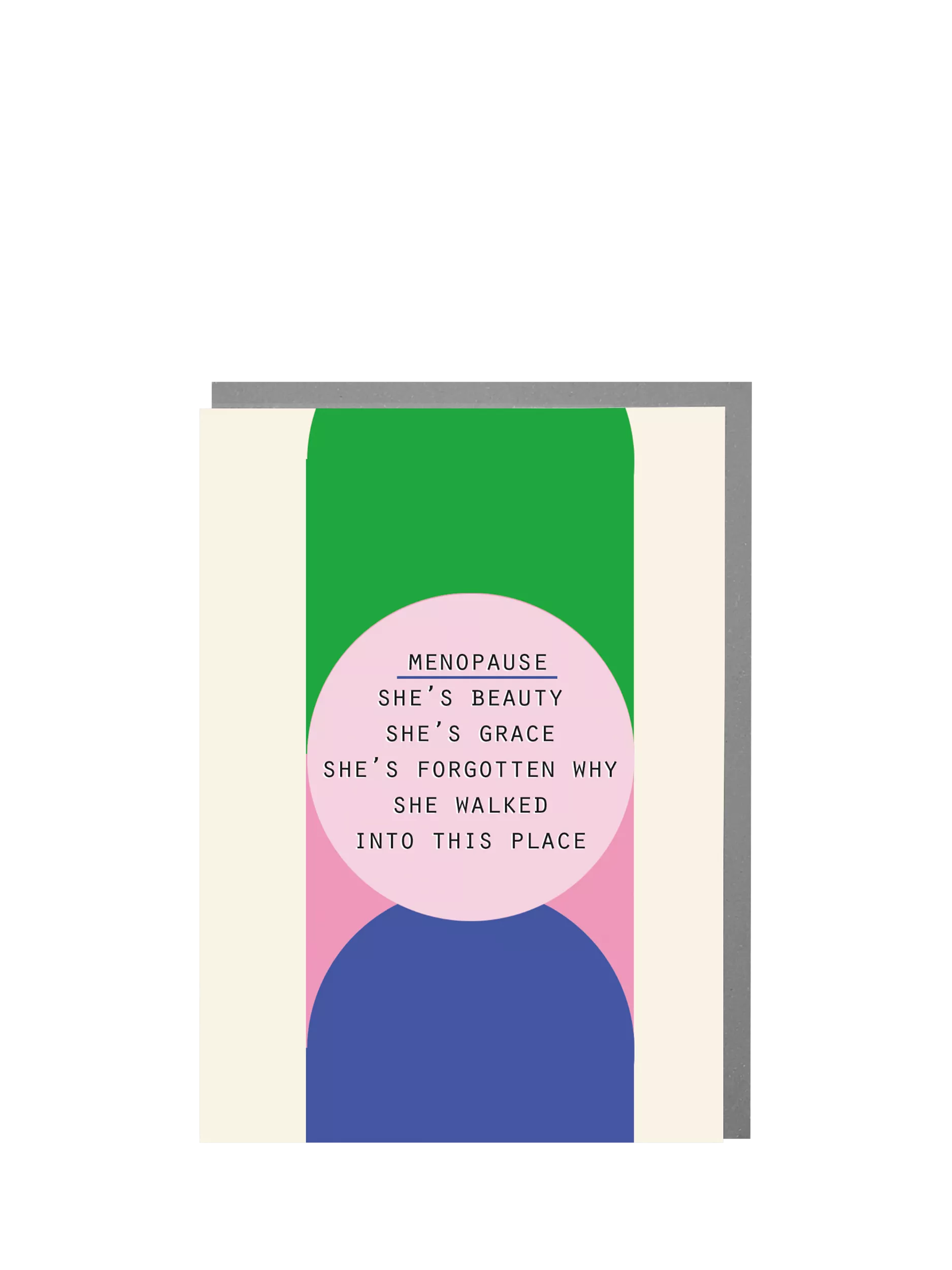 Lola Design menopause birthday card - British product