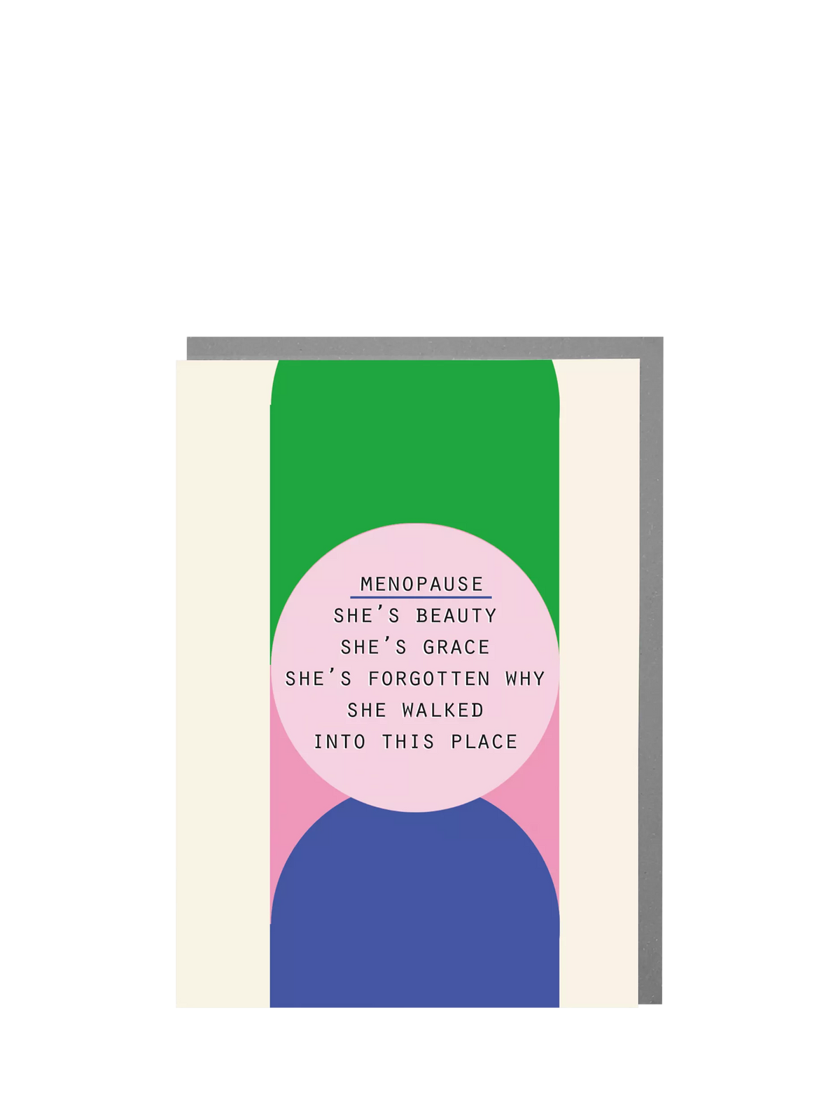 Lola Design menopause birthday card - British product