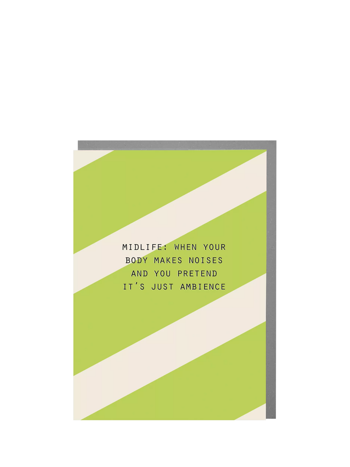 Lola Design midlife noises birthday card imported from the UK