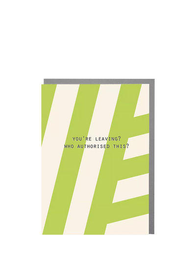 John Lewis Lola Design Who Authorised This Leaving Card- Buy online at McGrocer
