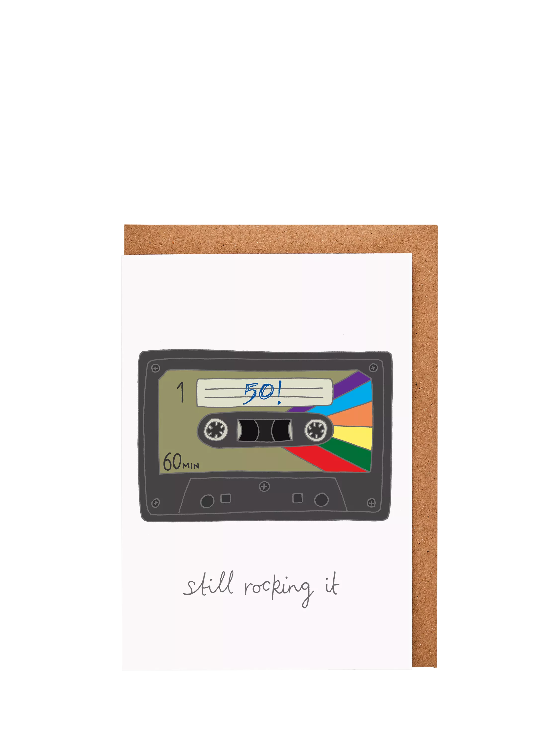 You've Got Pen On Your Face blank 50th birthday card, UK version
