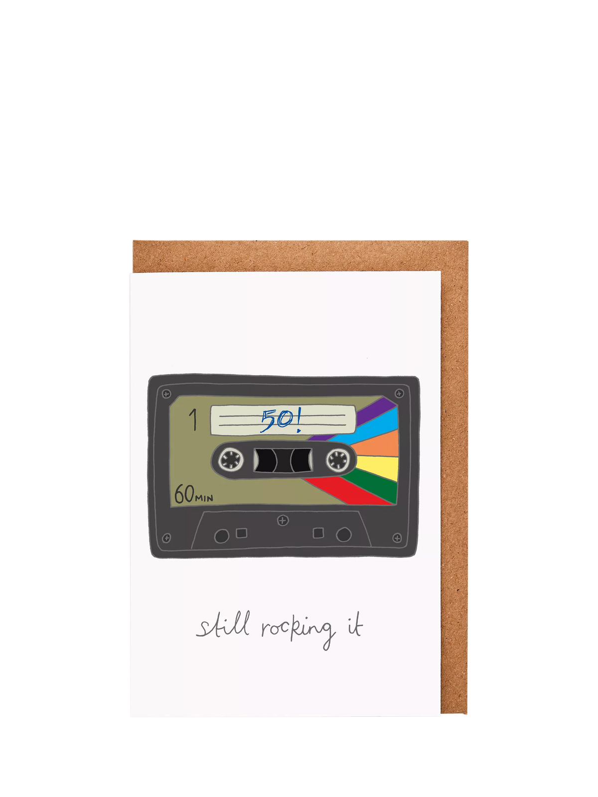 You've Got Pen On Your Face blank 50th birthday card, UK version