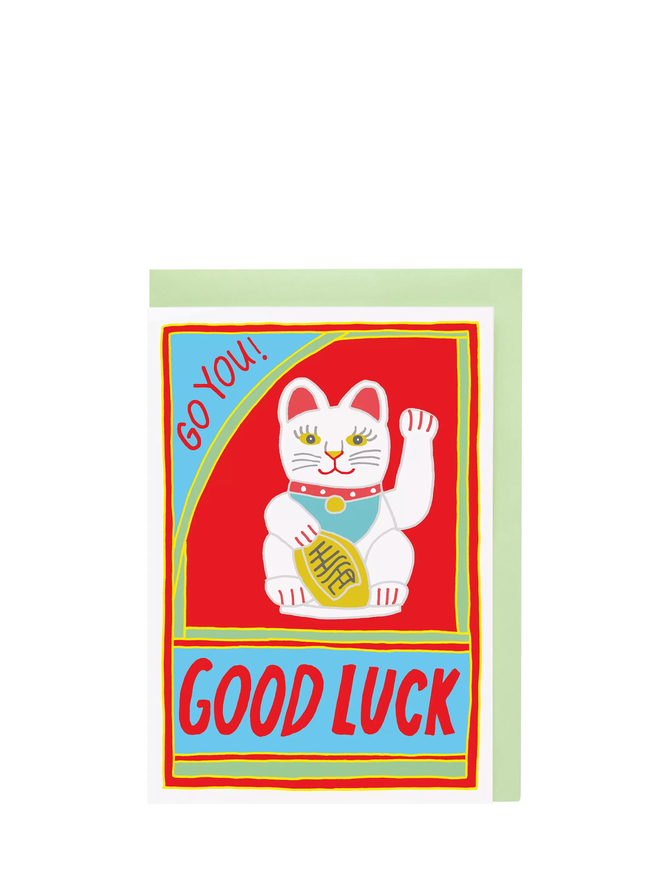 You've Got Pen On Your Face cat good luck card - British product
