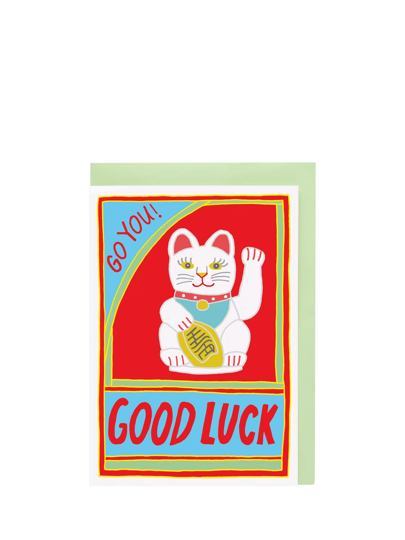 You've Got Pen On Your Face cat good luck card - British product