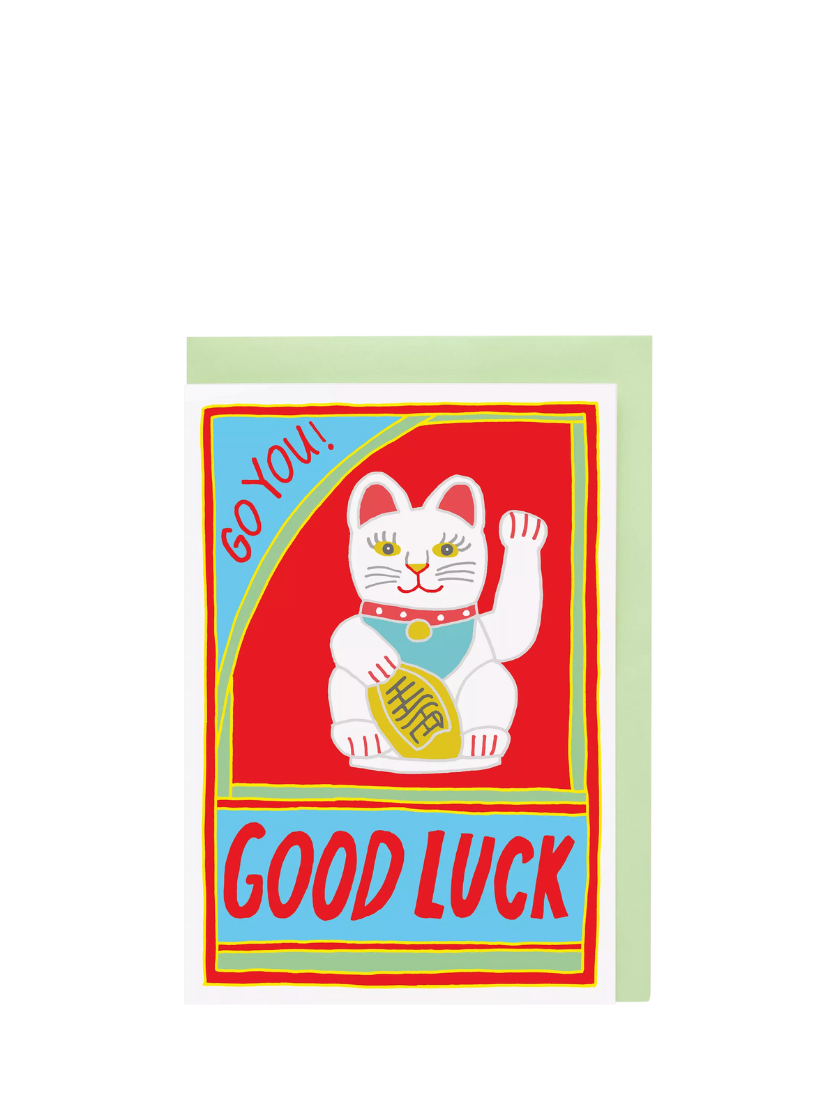 You've Got Pen On Your Face cat good luck card - British product