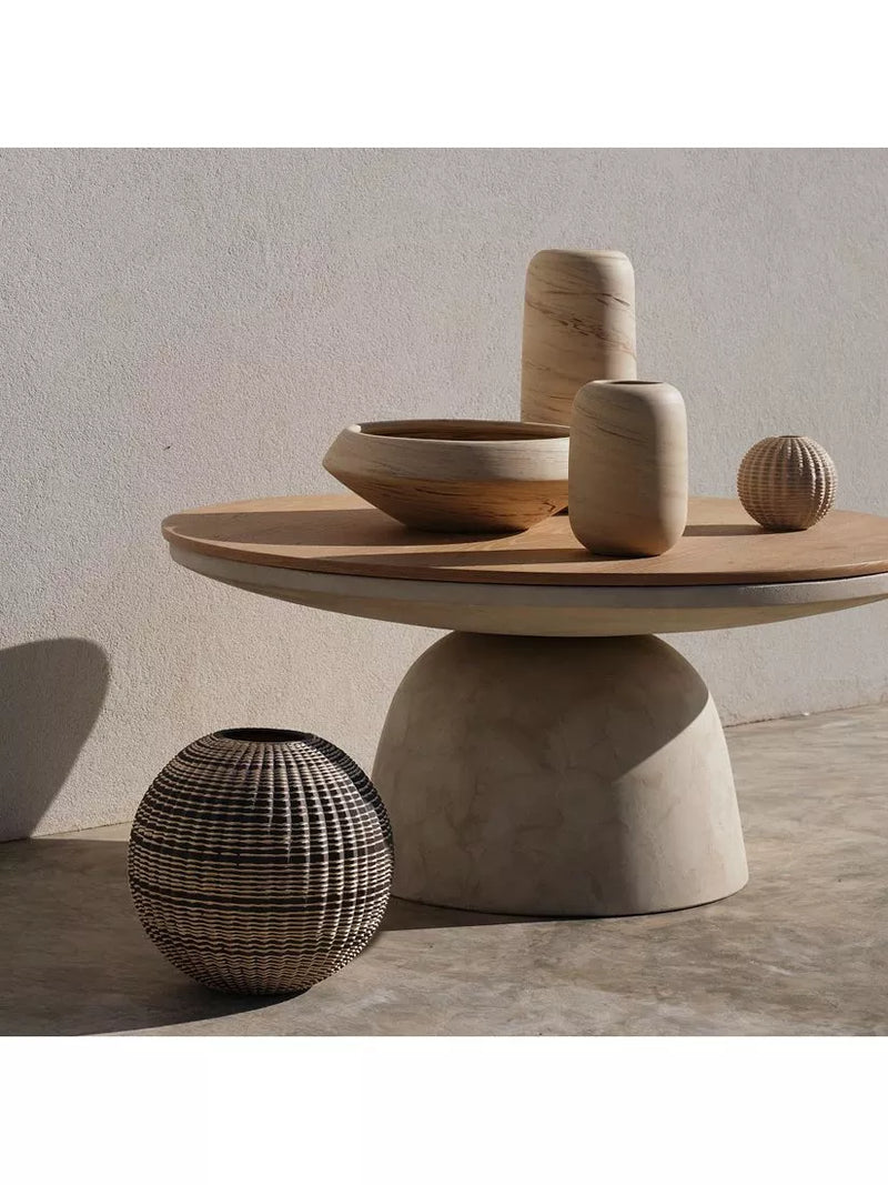 West Elm ceramic bowl marble effect 34cm (British brand)