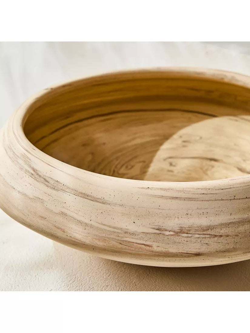 West Elm ceramic bowl marble effect 34cm (British brand)