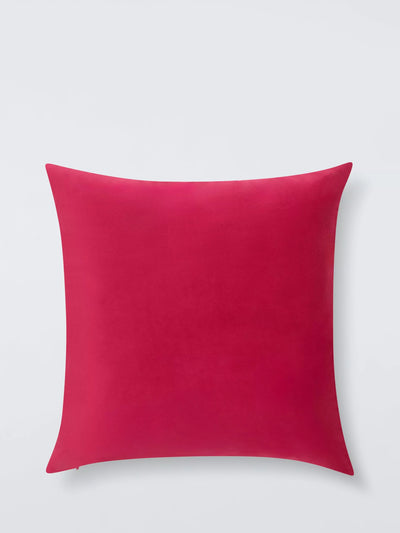 John Lewis John Lewis Square Velvet Cushion Fuchsia 45 x 45cm- Buy online at McGrocer