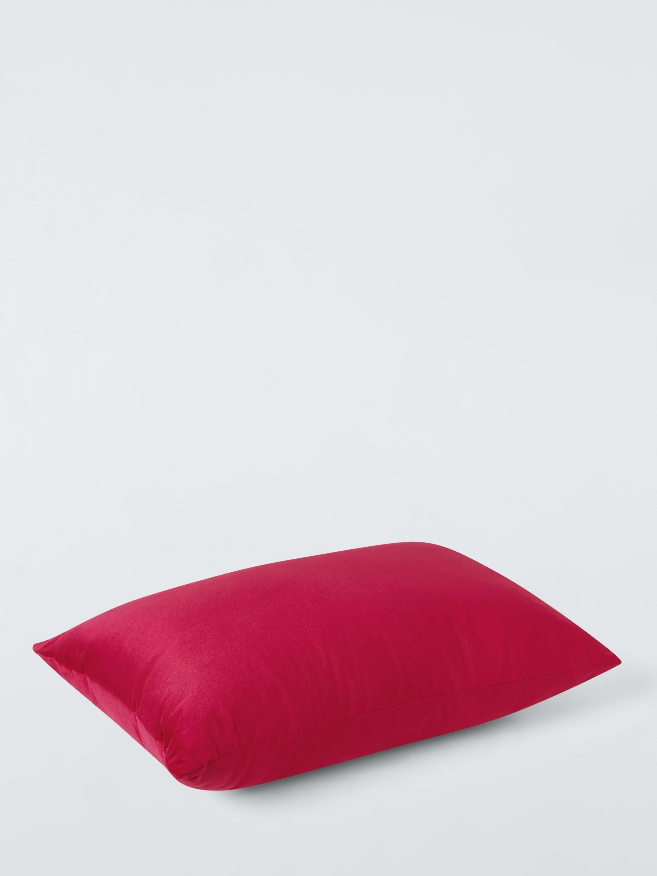 John Lewis polyester velvet cushion fuchsia 35x55cm - British product