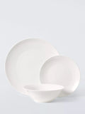 John Lewis 12 piece white porcelain dinnerware set, UK version