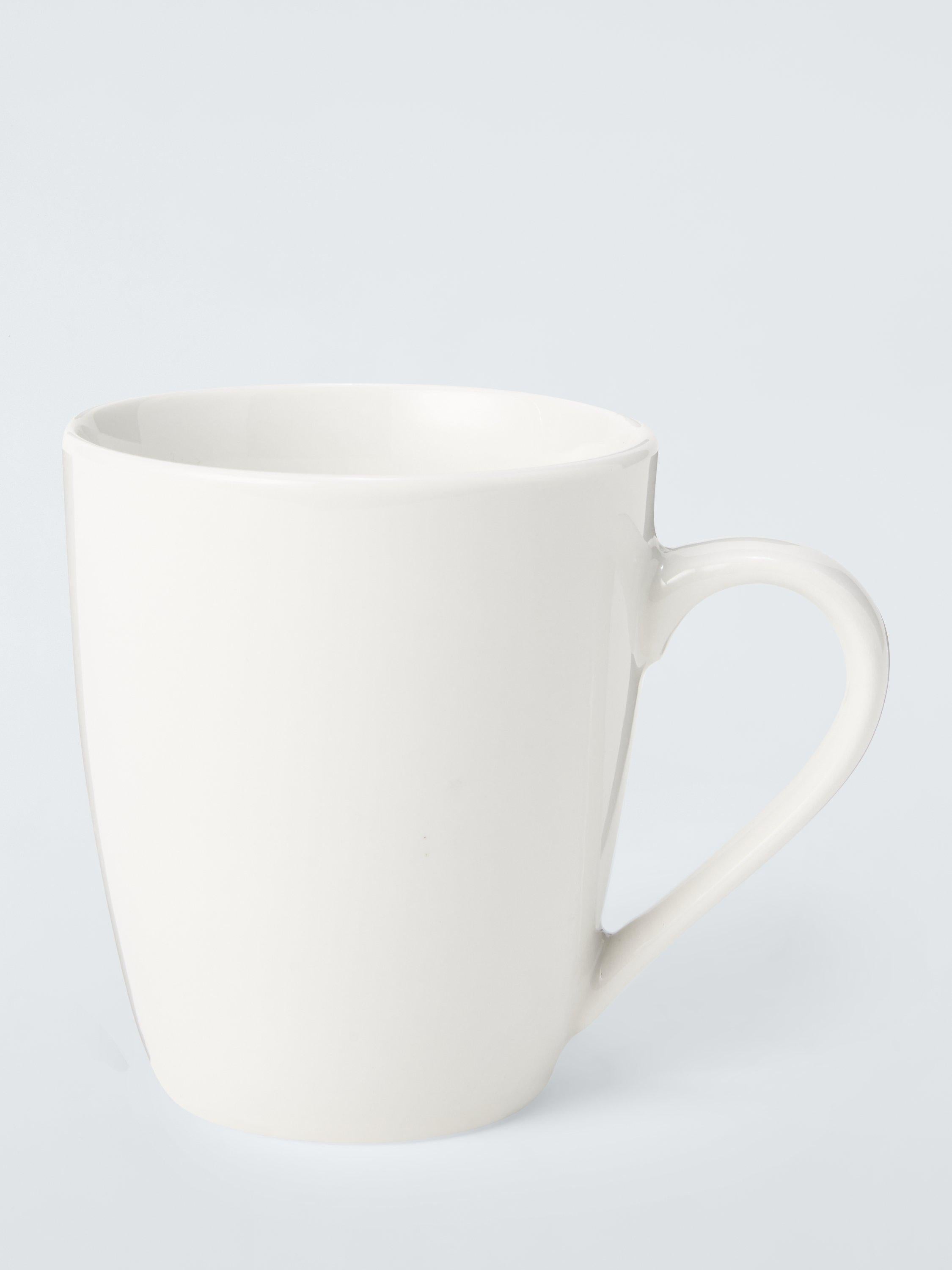 John Lewis white porcelain mugs set of 4 355ml, UK version