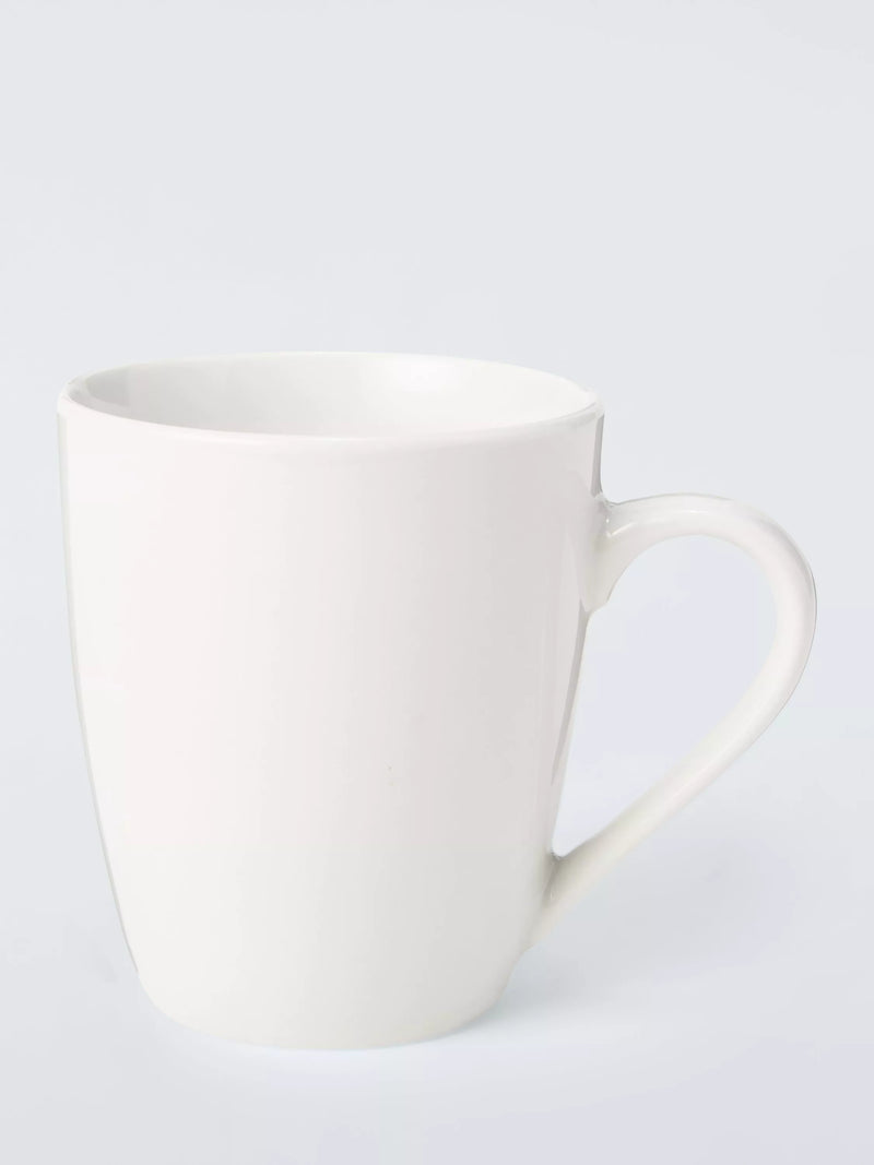 John Lewis white porcelain mugs set of 4 355ml, UK version