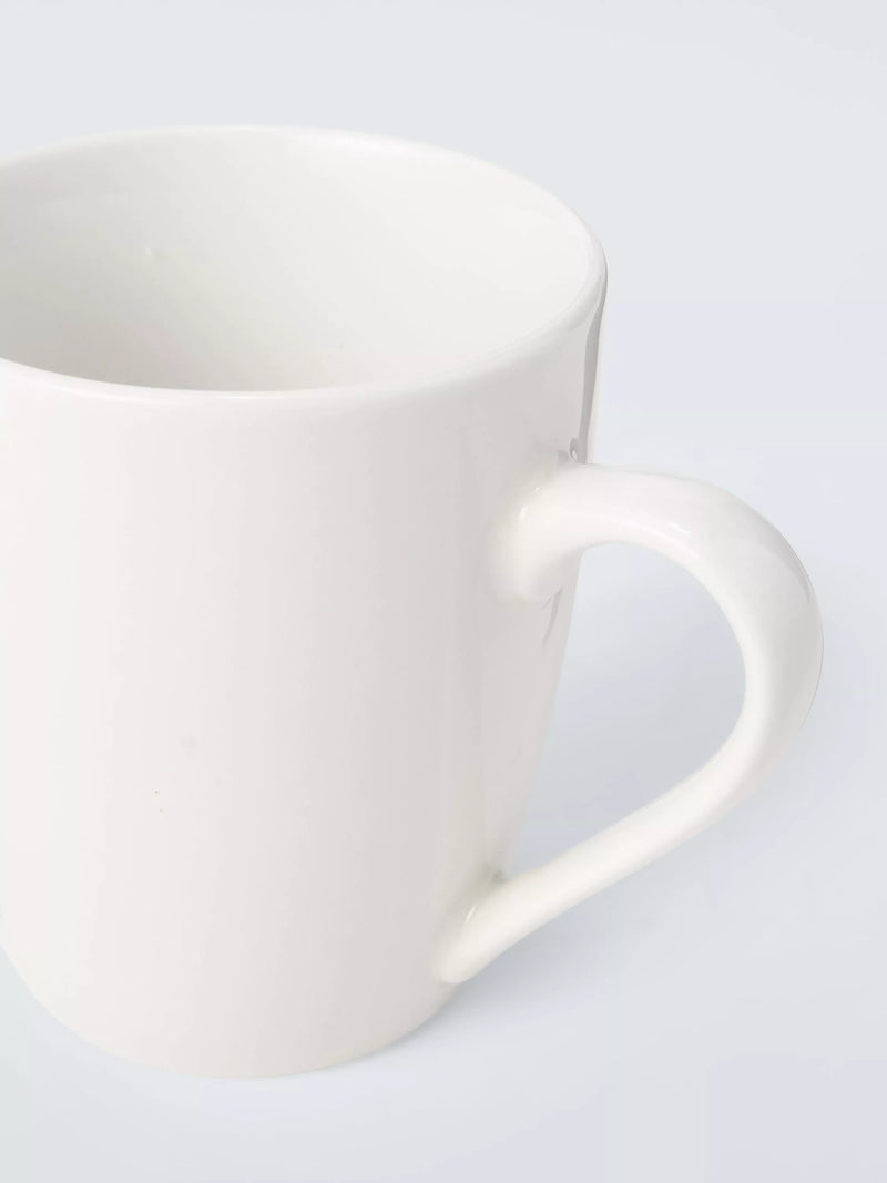 John Lewis white porcelain mugs set of 4 355ml, UK version