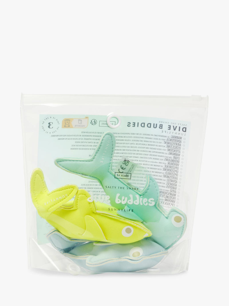Sunnylife Salty the Shark dive buddies set of 3, imported from the UK