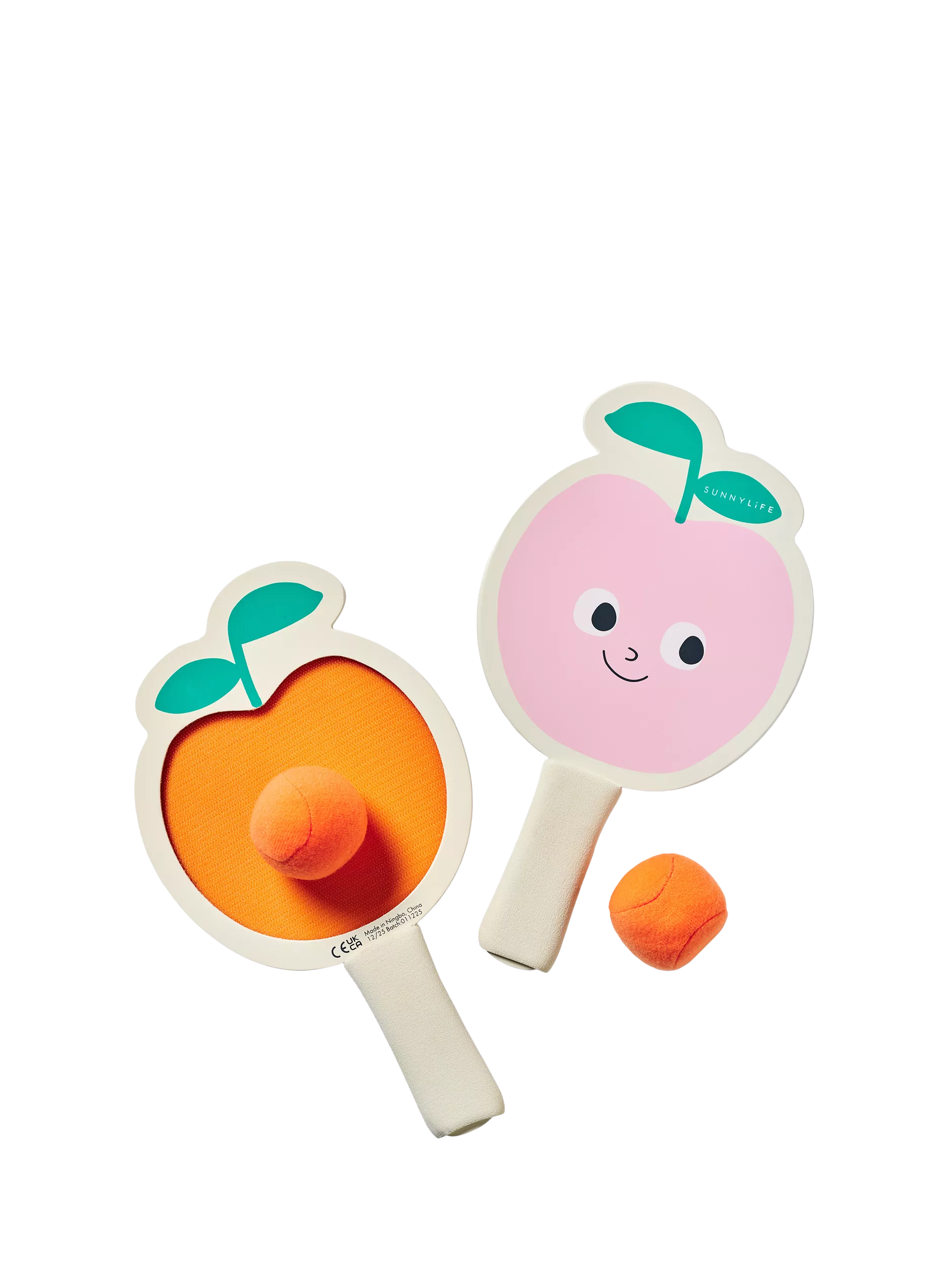 Sunnylife Poppy the Peach riptape beach bats set of 2, imported from the UK