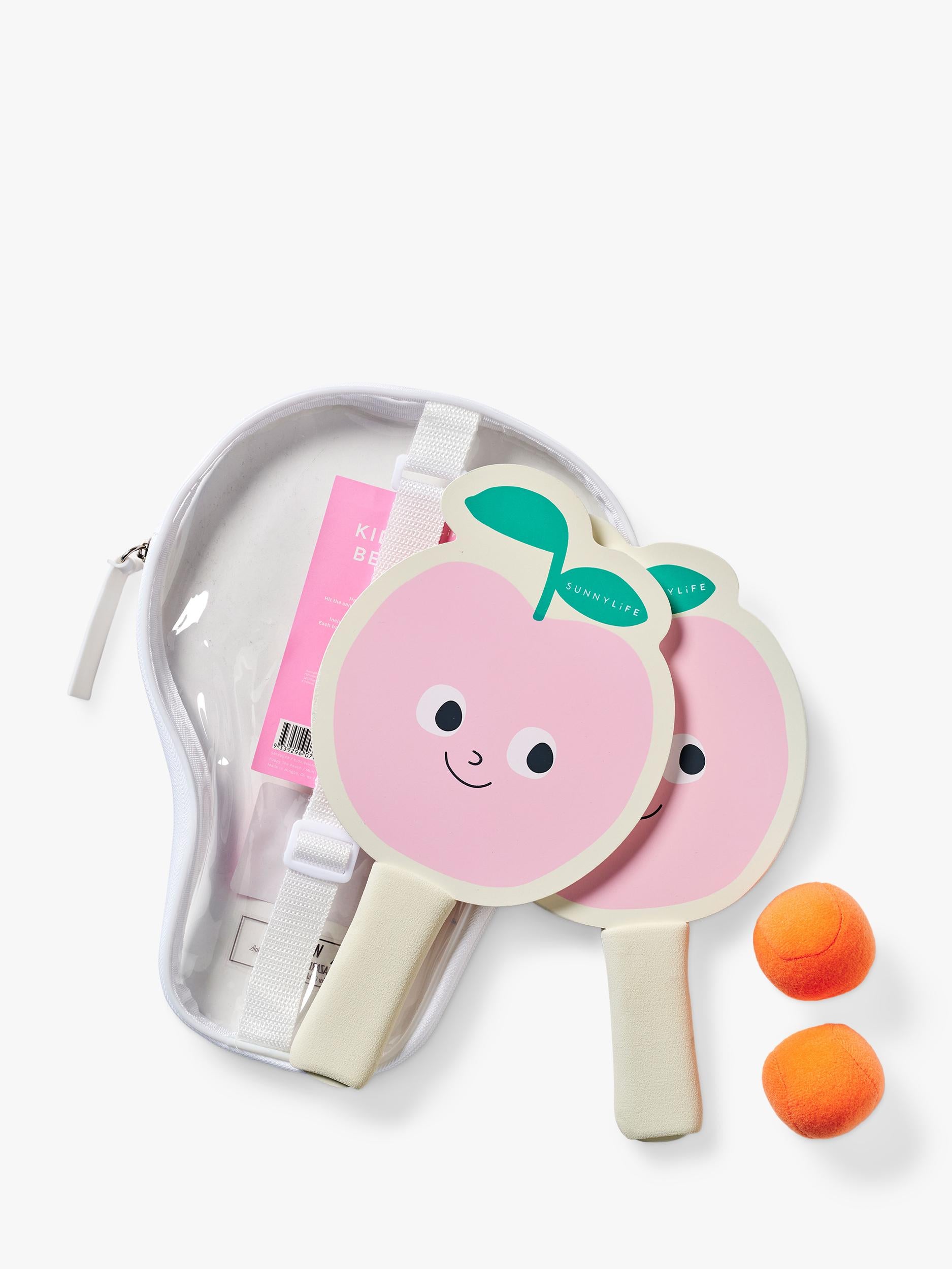 Sunnylife Poppy the Peach riptape beach bats set of 2, imported from the UK