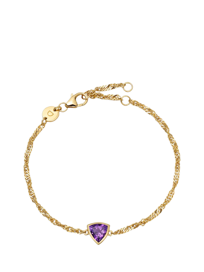 John Lewis Daisy London Birthstone Bracelet February Amethyst- Buy online at McGrocer
