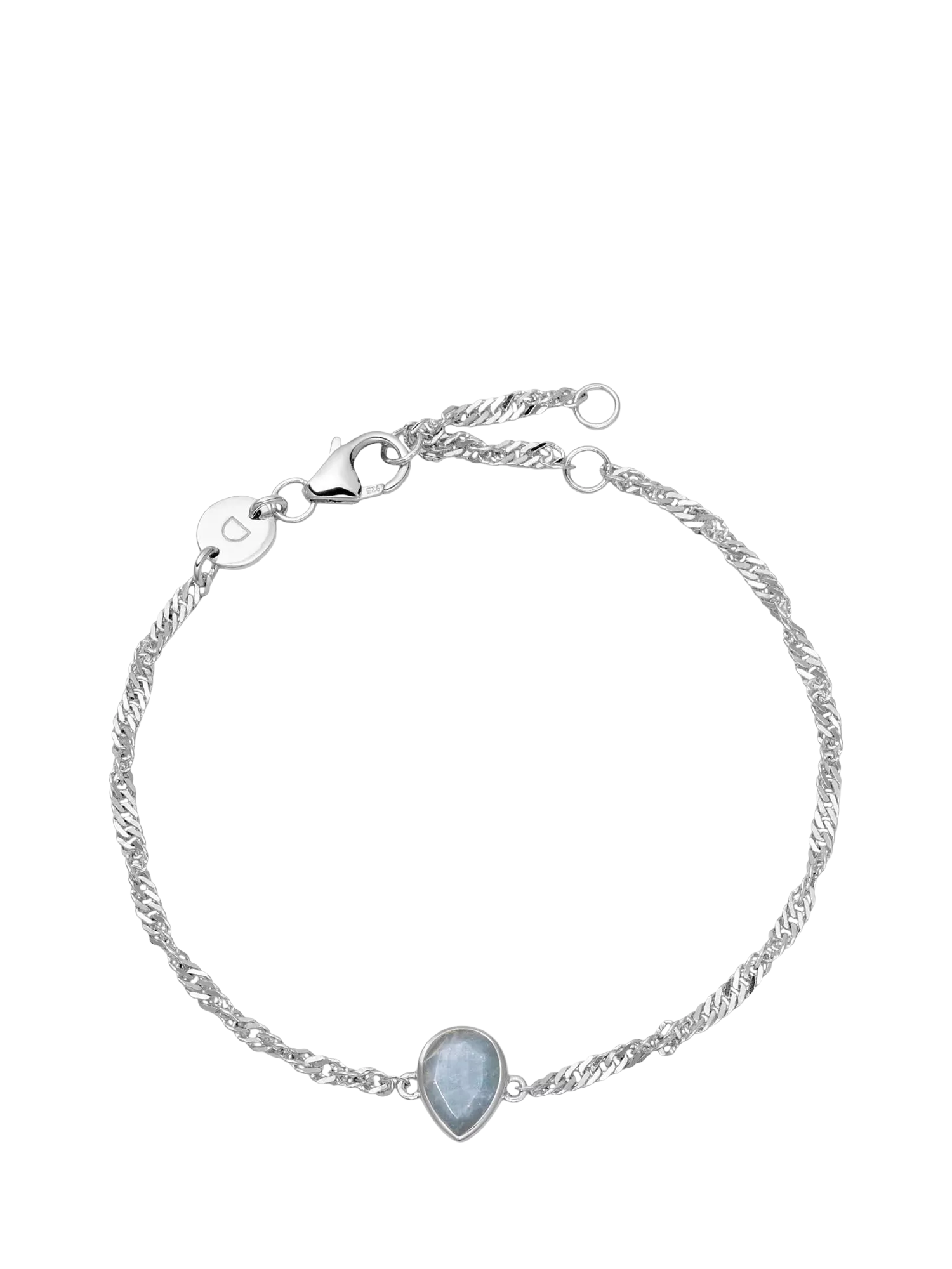 Daisy London Birthstone Bracelet March Aquamarine