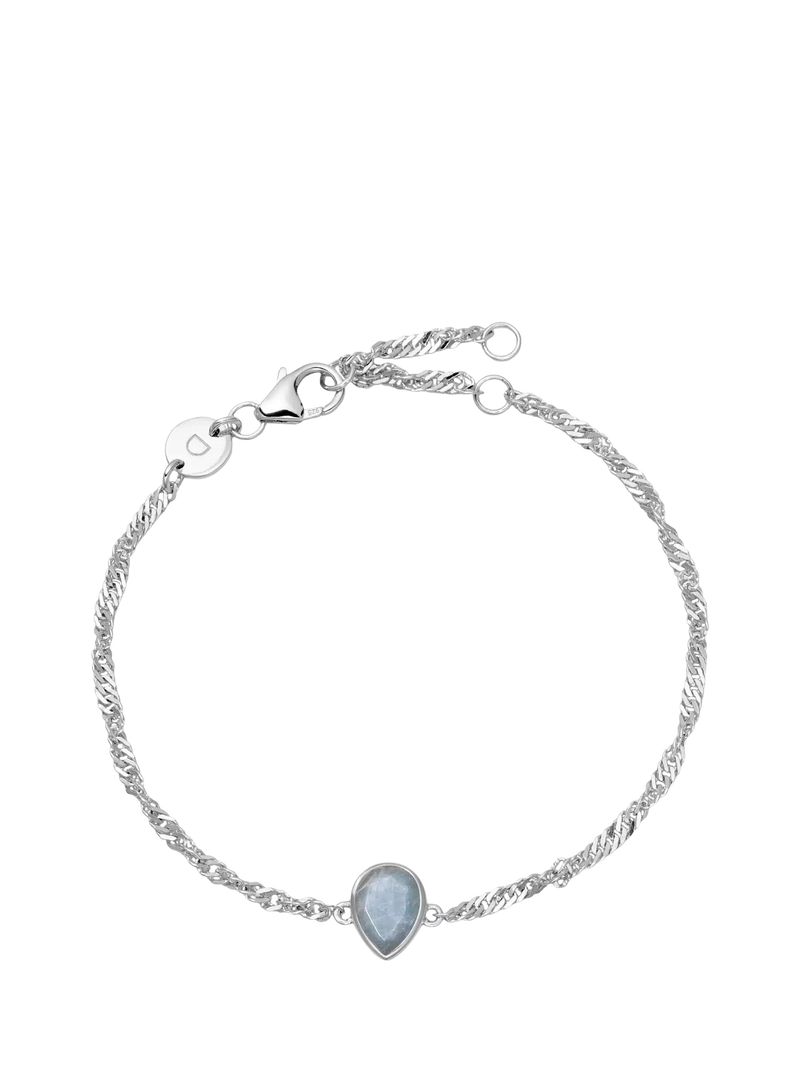 Daisy London Birthstone Bracelet March Aquamarine