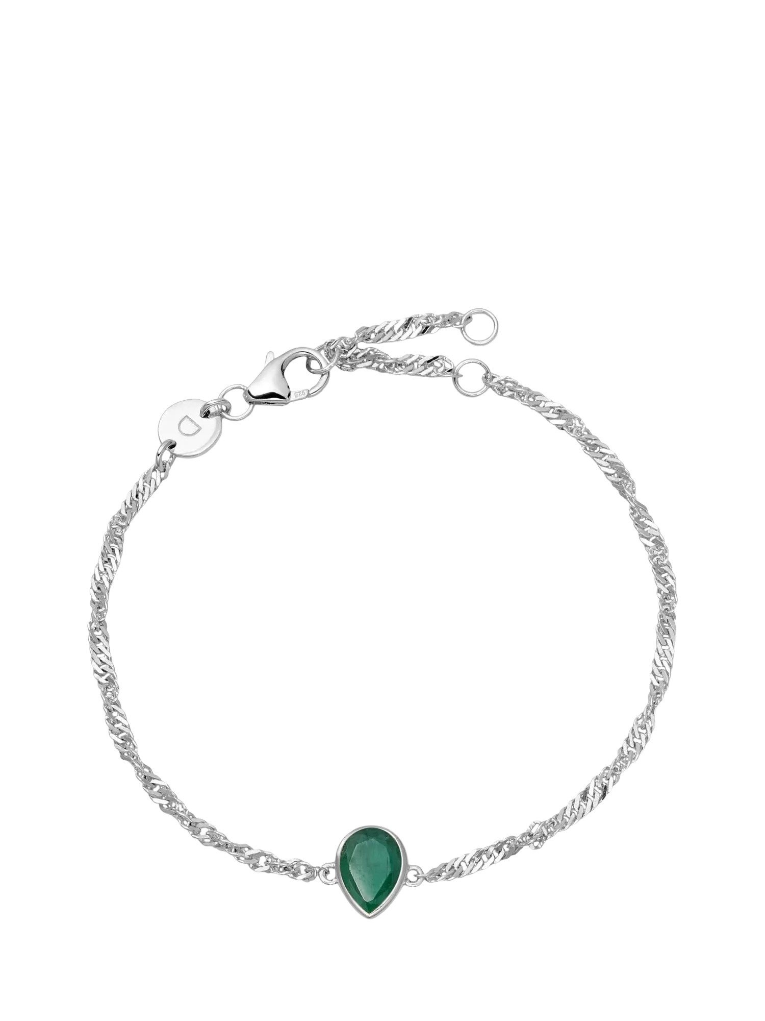 Daisy London Birthstone Bracelet May Emerald