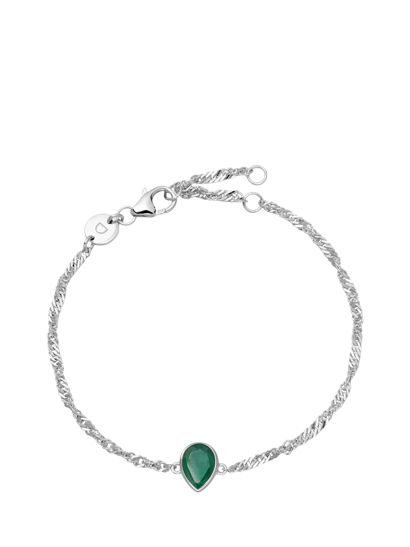 Daisy London Birthstone Bracelet May Emerald