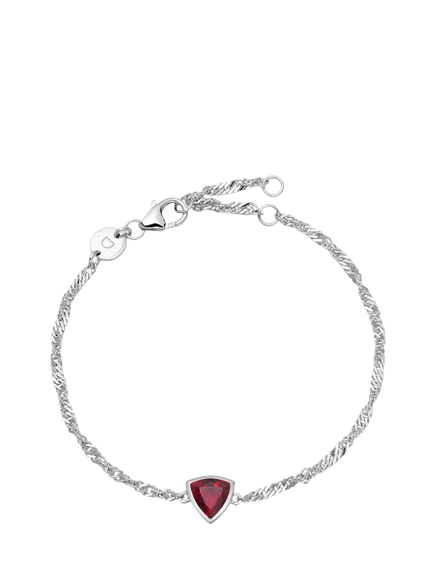 Daisy London July Ruby Birthstone Bracelet