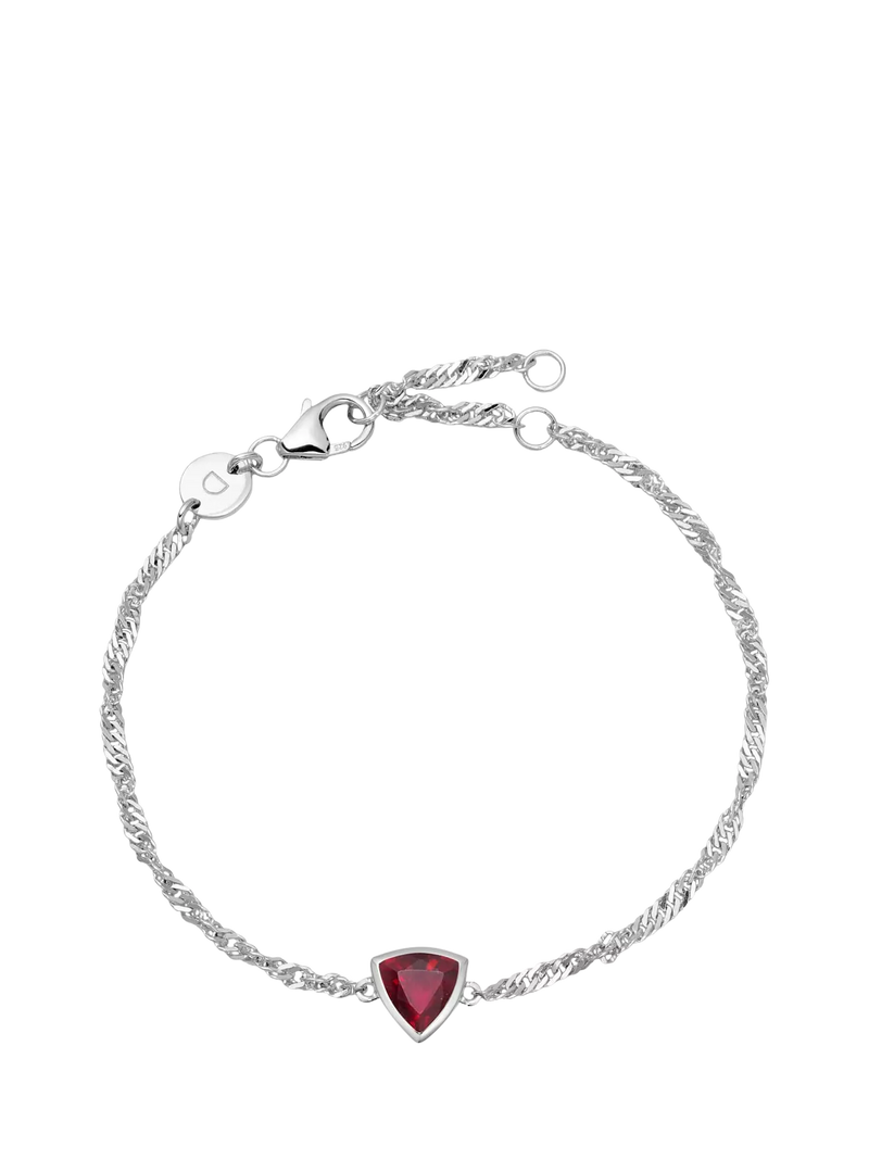 Daisy London July Ruby Birthstone Bracelet
