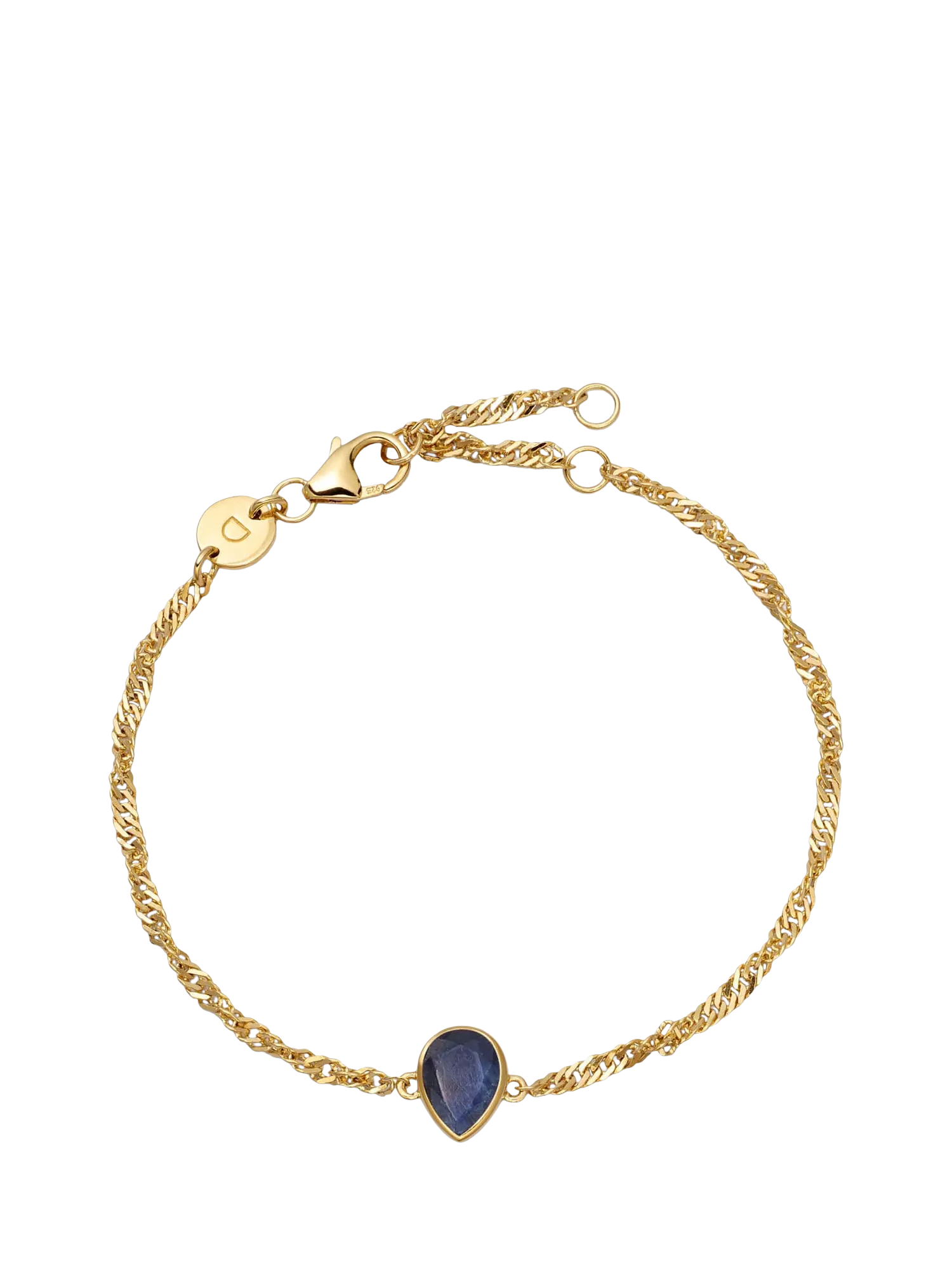 Daisy London September sapphire birthstone bracelet - British product