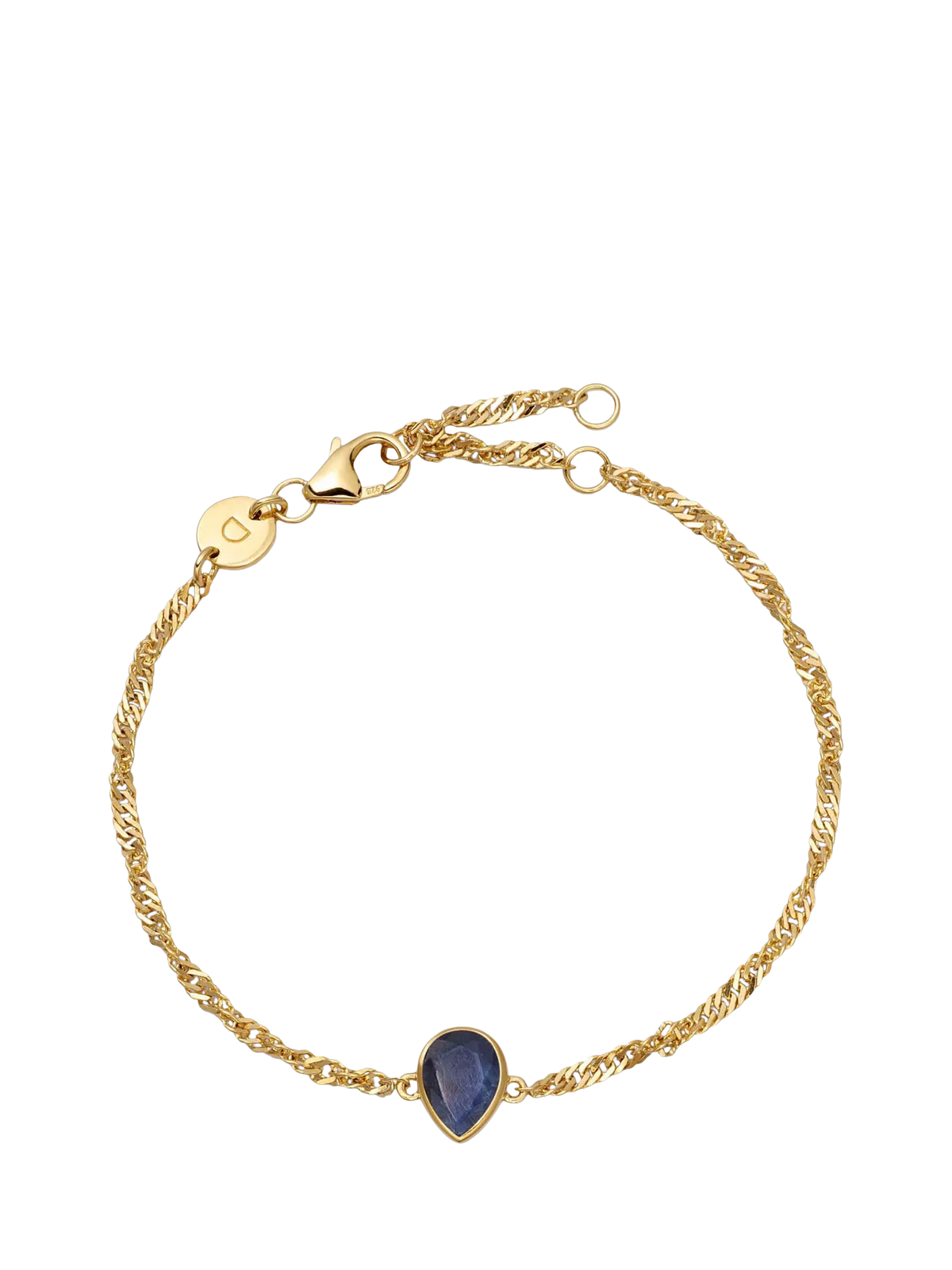 Daisy London September sapphire birthstone bracelet - British product