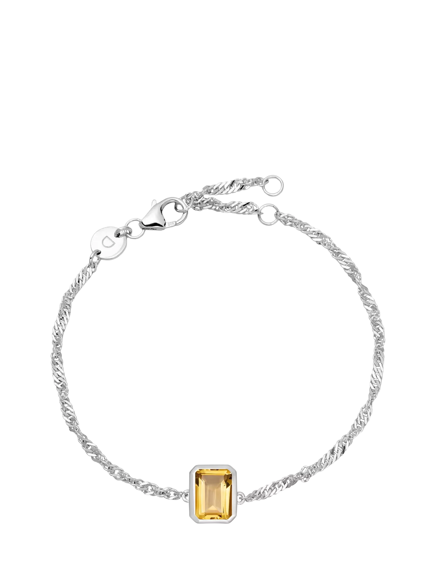 Daisy London Birthstone Bracelet November/Citrine Gold Plated