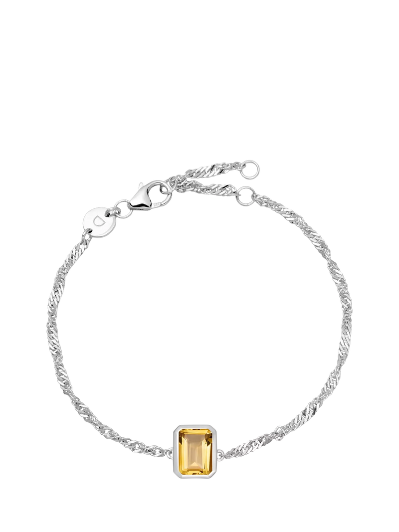 Daisy London Birthstone Bracelet November/Citrine Gold Plated