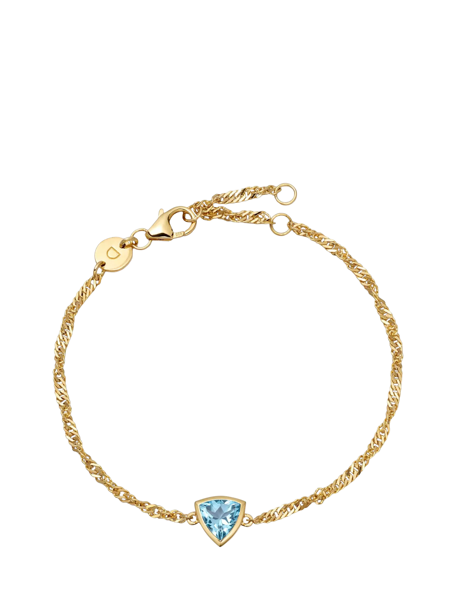 Daisy London birthstone bracelet Blue Topaz (British brand)