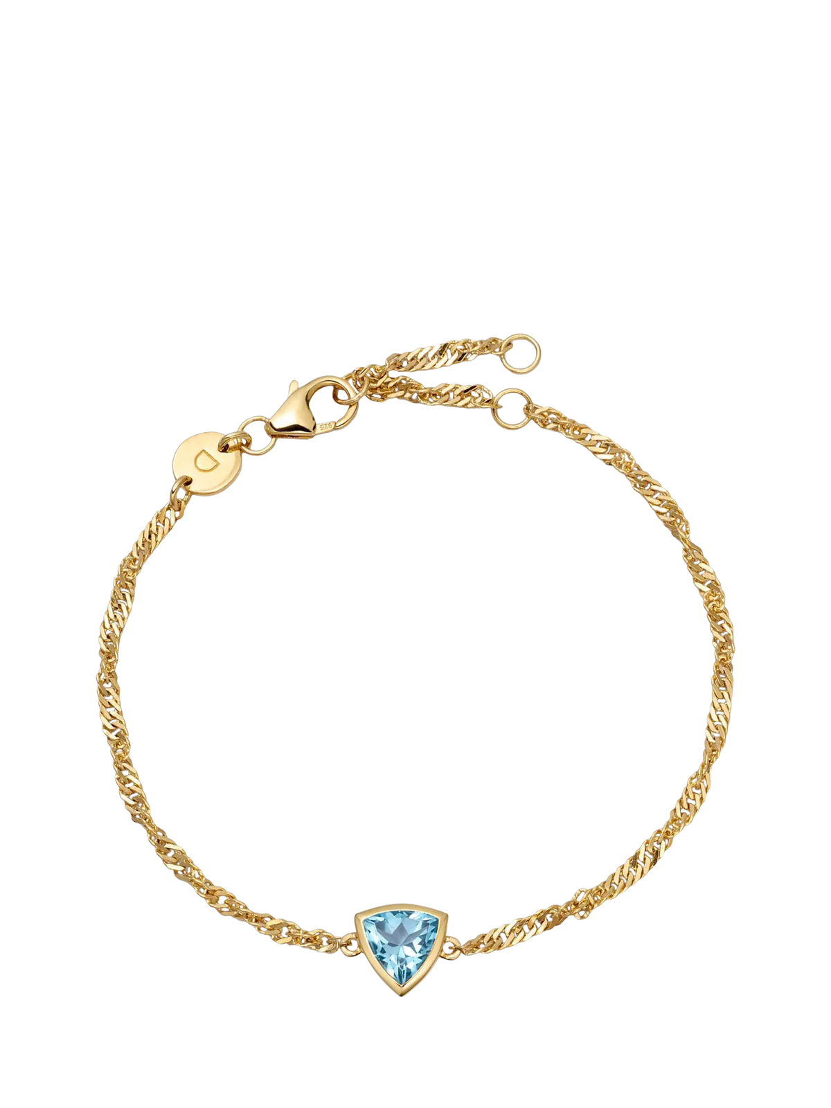 Daisy London birthstone bracelet Blue Topaz (British brand)