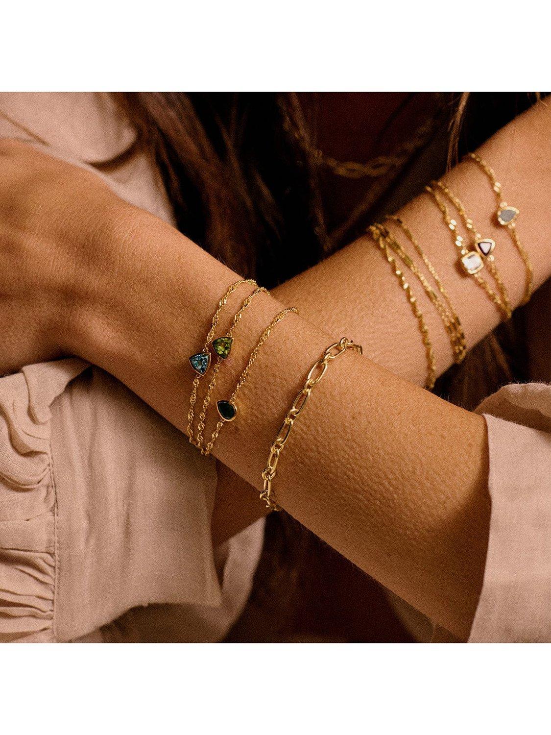 Daisy London birthstone bracelet Blue Topaz (British brand)