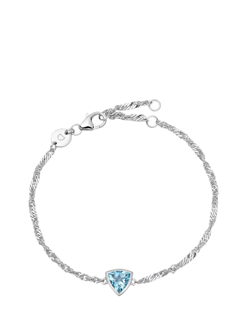 Daisy London Birthstone Bracelet December Blue Topaz