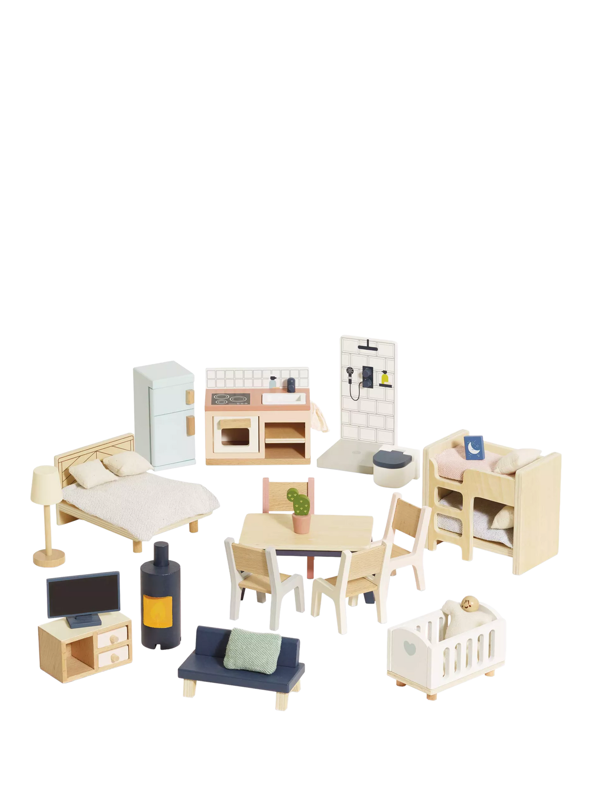 Le Toy Van dollhouse furniture set 35-piece, imported from the UK