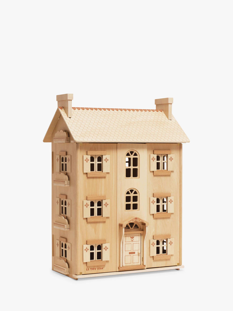 Le Toy Van natural wood grand dollhouse, FSC certified, UK version