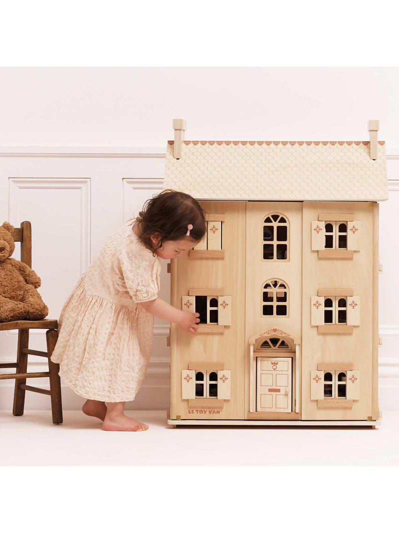 Le Toy Van natural wood grand dollhouse, FSC certified, UK version