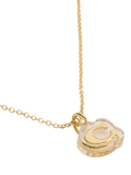 Coach gold pendant necklace with lucite and cubic zirconia, imported from the UK