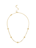 Coach curb chain necklace, gold-toned with crystal stones, imported from the UK