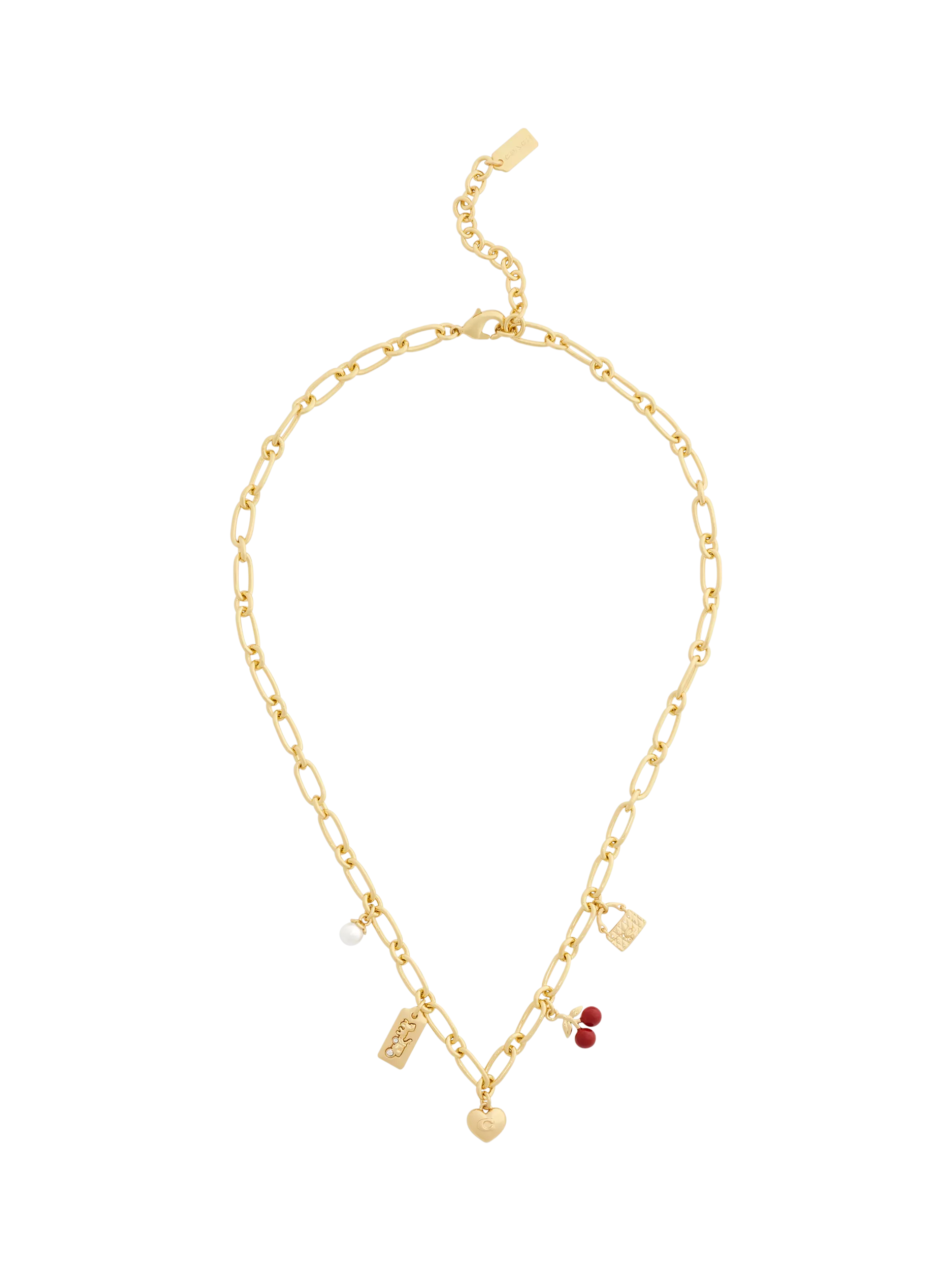Coach red charm necklace (British brand)