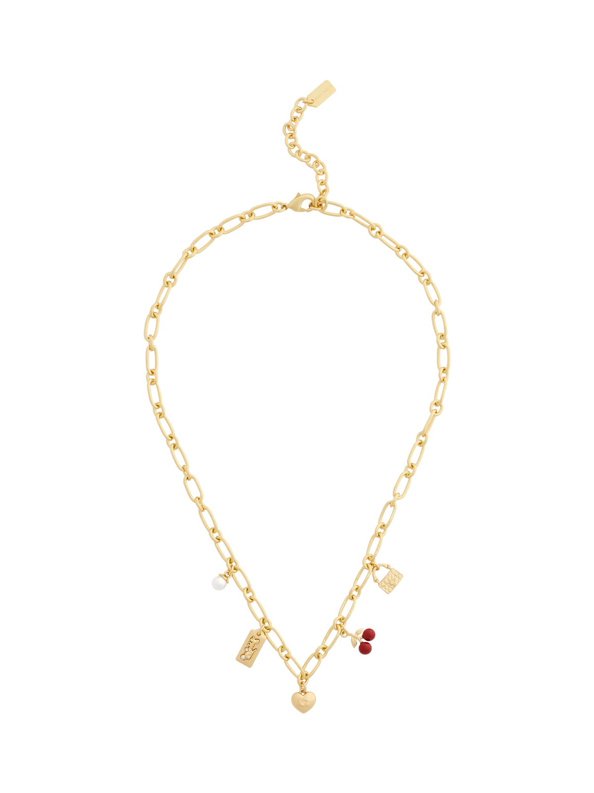 Coach red charm necklace (British brand)