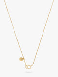 Coach sculpted C chain necklace in chalk and gold tone (British brand)