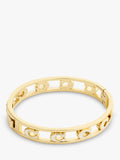 Coach bangle bracelet in chalk with gold toned metal and enamel, UK version