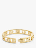 Coach bangle bracelet in chalk with gold toned metal and enamel, UK version