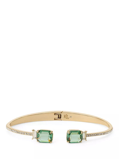 John Lewis Lauren Ralph Lauren Erinite Stone Cuff Bracelet, Gold/ Green- Buy online at McGrocer