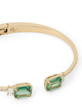 Ralph Lauren erinite stone cuff bracelet gold green, UK version