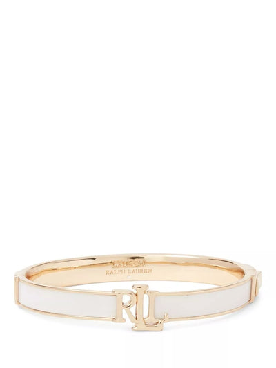 John Lewis Lauren Ralph Lauren Monogram Gold/White Bangle- Buy online at McGrocer