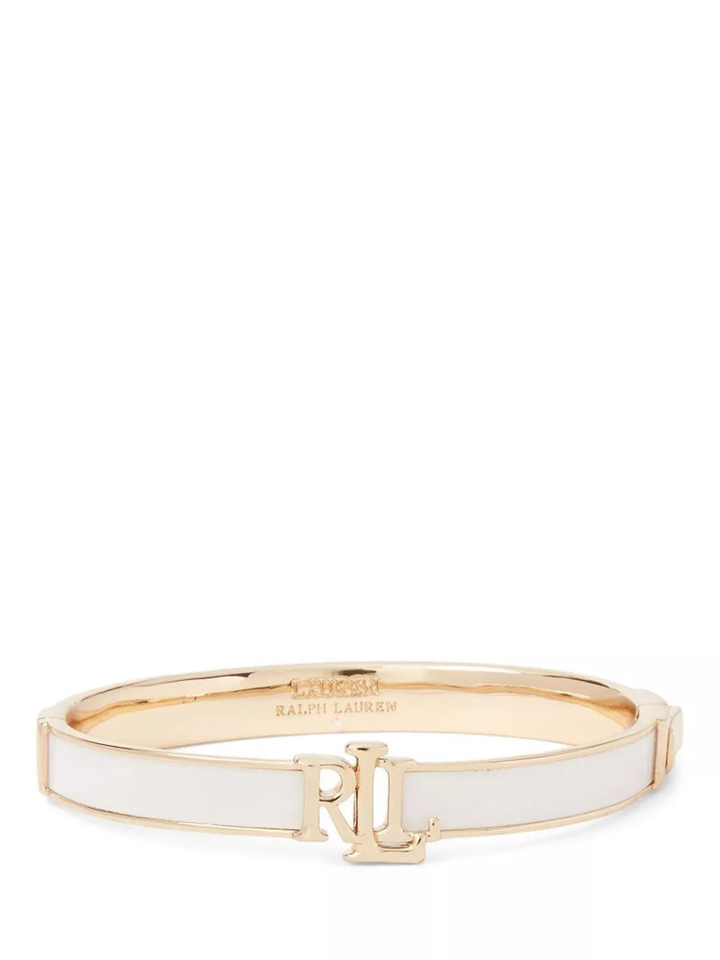 Lauren Ralph Lauren monogram bangle gold/white, UK version